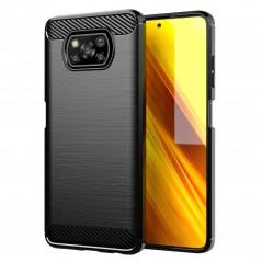 Kryt Carbon na XIAOMI Poco X3 Pro Elegantní  Černý 