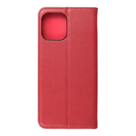 Peněženkové pouzdro Leather case SMART PRO na Apple iPhone 13 Pro Max Elegantní  Vinově červený 