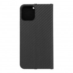 Peněženkové pouzdro LUNA Book Carbon na Apple iPhone 12 Pro Uhlíkové vlákno, Elegantní  Černý 