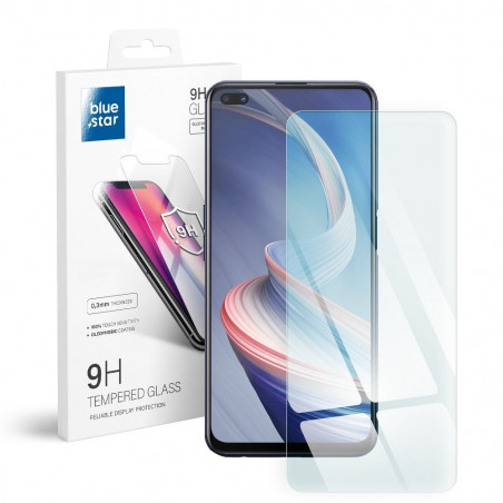 Tvrzené sklo  Blue Star 9H na Oppo Reno4 Průhledný 