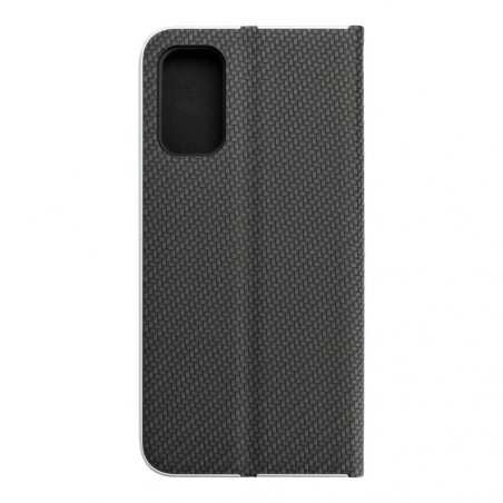 Peněženkové pouzdro LUNA Book Carbon na XIAOMI Poco M3 Pro Uhlíkové vlákno, Elegantní  Černý 