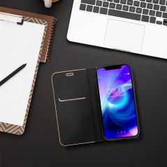 Peněženkové pouzdro LUNA Book Gold na Apple iPhone 13 Pro Max Elegantní  Černý 