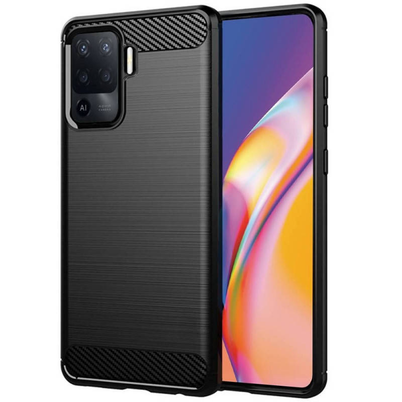 Kryt Carbon na Oppo A94 5G Elegantní  Černý 