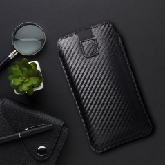 Univerzální pouzdro Pocket Carbon na XIAOMI Redmi 9A Karbonový vzor  Černý 