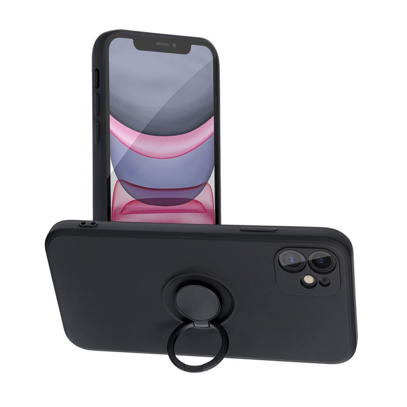 Kryt Silicone ring na Apple iPhone 11 Černý 