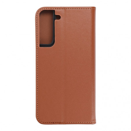 Peněženkové pouzdro Leather case SMART PRO na Samsung Galaxy S22 Plus Elegantní  Hnědý 