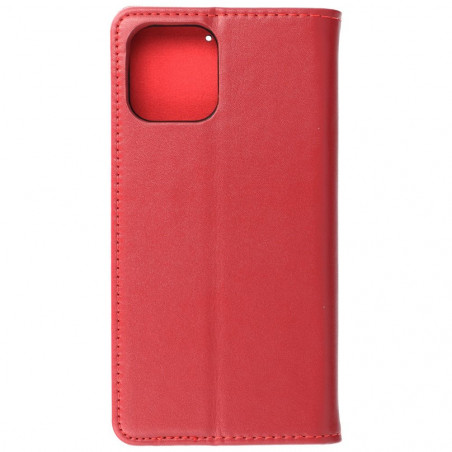 Peněženkové pouzdro Leather case SMART PRO na Apple iPhone 12 Elegantní  Vinově červený 