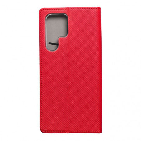 Peněženkové pouzdro Smart Case Book na Samsung Galaxy S22 Ultra Červený 