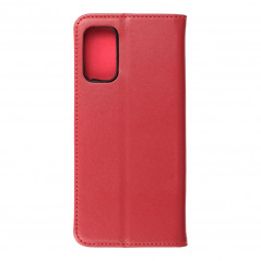 Peněženkové pouzdro Leather case SMART PRO na XIAOMI Poco M4 Pro 5G Elegantní  Vinově červený