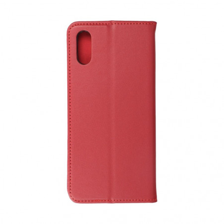 Peněženkové pouzdro Leather case SMART PRO na XIAOMI Redmi 9A Elegantní  Vinově červený