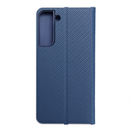 Peněženkové pouzdro LUNA Book Carbon na Samsung Galaxy S22 Plus Uhlíkové vlákno, Elegantní  Modrý