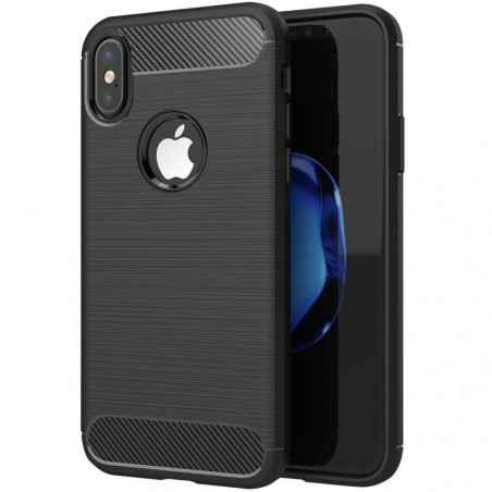 Kryt Carbon na Apple iPhone X Elegantní  Černý 