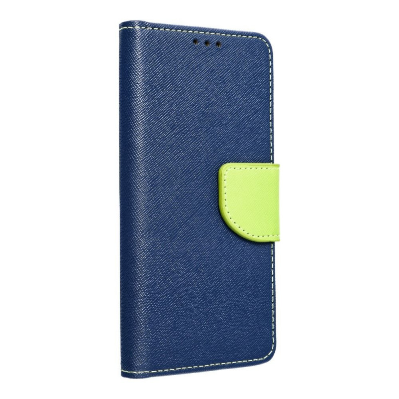 Peněženkové pouzdro Fancy Book na XIAOMI Redmi 9C NFC Námořnická modrá / Limetkovo zelený 