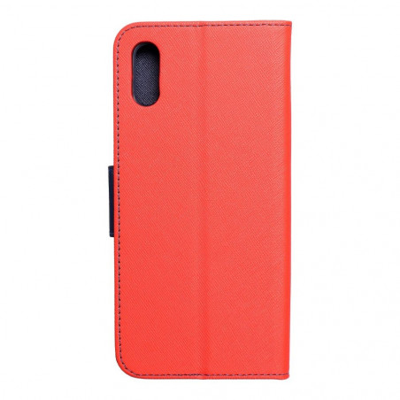 Peněženkové pouzdro Fancy Book na XIAOMI Redmi 9C NFC Červený / Námořnická modrá 