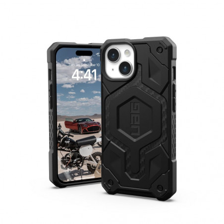 Kryt Urban Armor Gear Monarch Pro na Apple iPhone 15 MagSAFE  Kevlarově černý