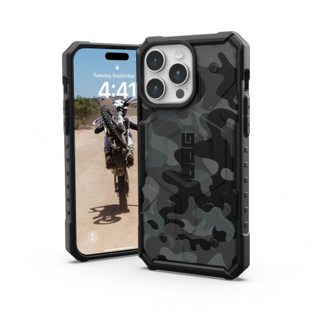 Kryt Urban Armor Gear Pathfinder na Apple iPhone 15 Pro Max Prémiové pouzdro  MagSAFE  Noční kamufláž 