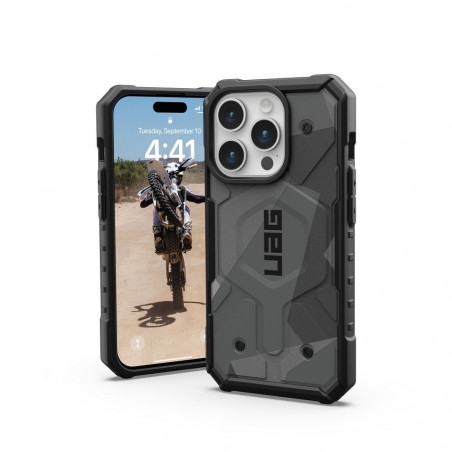 Kryt Urban Armor Gear Pathfinder na Apple iPhone 15 Pro Prémiové pouzdro  MagSAFE  Geometrická kamufláž