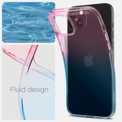 Kryt Spigen Liquid Crystal na Apple iPhone 15 Křišťálově čistý  Do růžova 