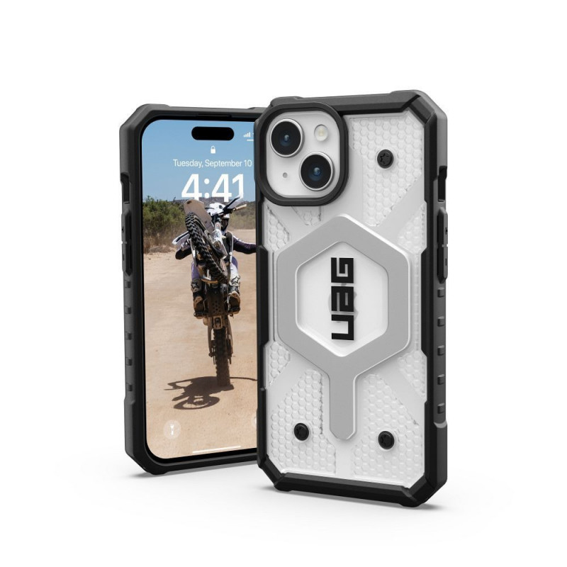 Kryt Urban Armor Gear Pathfinder na Apple iPhone 15 Prémiové pouzdro  MagSAFE  Ledová 