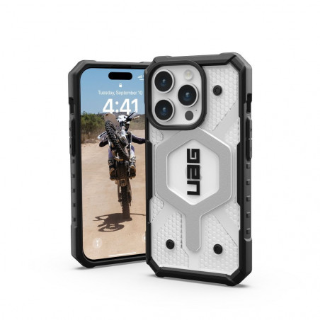 Kryt Urban Armor Gear Pathfinder na Apple iPhone 15 Pro Prémiové pouzdro  MagSAFE  Ledová 