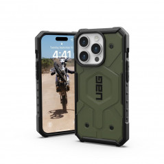 Kryt Urban Armor Gear Pathfinder na Apple iPhone 15 Pro Prémiové pouzdro  MagSAFE  Olivový