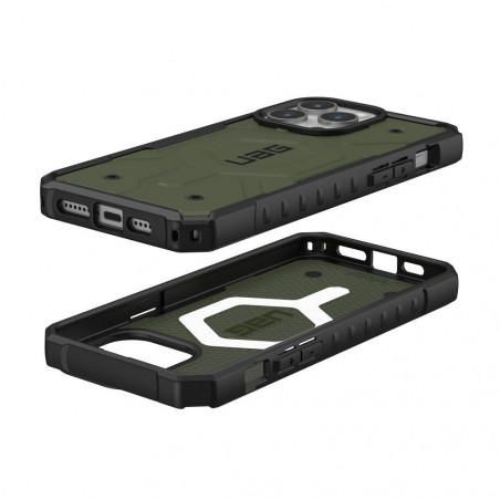 Kryt Urban Armor Gear Pathfinder na Apple iPhone 15 Pro Max Prémiové pouzdro  MagSAFE  Olivový