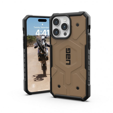 Kryt Urban Armor Gear Pathfinder na Apple iPhone 15 Pro Max Prémiové pouzdro  MagSAFE  Tmavá země 