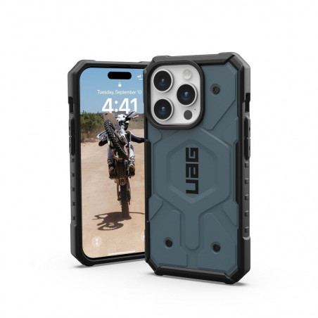 Kryt Urban Armor Gear Pathfinder na Apple iPhone 15 Pro Prémiové pouzdro  MagSAFE  Oblačno modrý 