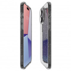 Kryt Spigen Liquid Crystal na Apple iPhone 15 Pro Křišťálově čistý  Třpytivý krystal 