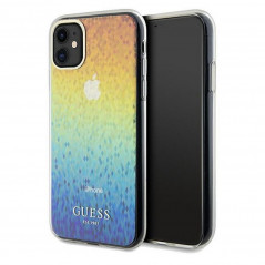 Kryt Guess IML Faceted Mirror na Apple iPhone 11 Elegantní  Duhové disco 