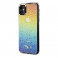 Kryt Guess IML Faceted Mirror na Apple iPhone 11 Elegantní  Duhové disco 