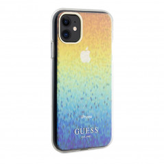 Kryt Guess IML Faceted Mirror na Apple iPhone 11 Elegantní  Duhové disco 