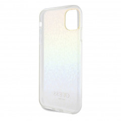 Kryt Guess IML Faceted Mirror na Apple iPhone 11 Elegantní  Duhové disco 