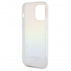 Kryt Guess IML Faceted Mirror na Apple iPhone 13 Pro Elegantní  Duhové disco 