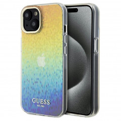 Kryt Guess IML Faceted Mirror na Apple iPhone 14 Elegantní  Duhové disco