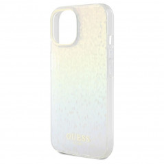 Kryt Guess IML Faceted Mirror na Apple iPhone 14 Elegantní  Duhové disco 