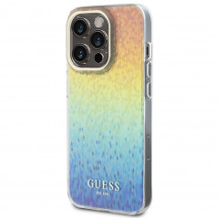 Kryt Guess IML Faceted Mirror na Apple iPhone 14 Pro Elegantní  Duhové disco