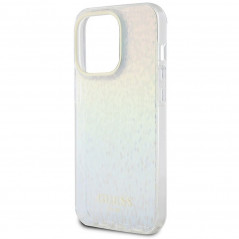 Kryt Guess IML Faceted Mirror na Apple iPhone 14 Pro Elegantní  Duhové disco 