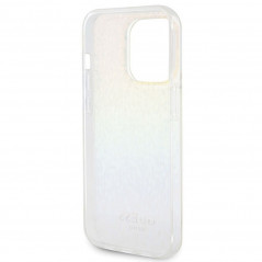 Kryt Guess IML Faceted Mirror na Apple iPhone 14 Pro Elegantní  Duhové disco 