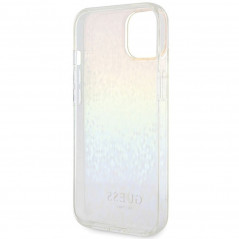 Kryt Guess IML Faceted Mirror na Apple iPhone 15 Elegantní  Duhové disco 