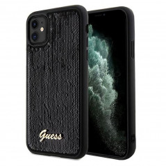 Kryt Guess Sequin Script Metal na Apple iPhone 11 Elegantní  Černý