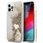 Kryt Guess Liquide Glitter Charms na Apple iPhone 12 Elegantní  Zlatý 