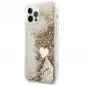 Kryt Guess Liquide Glitter Charms na Apple iPhone 12 Elegantní  Zlatý 