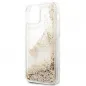 Kryt Guess Liquide Glitter Charms na Apple iPhone 12 Elegantní  Zlatý 