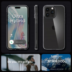 Kryt Spigen Ultra Hybrid na Apple iPhone 15 Pro Křišťálově čistý  Vesmírný krystal 