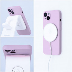 Kryt Silicone Mag Cover na Apple iPhone 14 Plus MagSAFE  Fialový (Purple) 