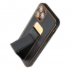 Kryt LEATHER Case Kickstand na Samsung Galaxy S20 FE 5G Černý 