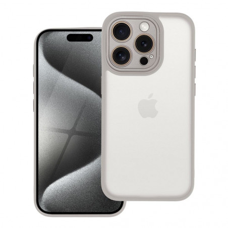 Kryt VARIETE na Apple iPhone 15 Pro Elegantní  Ocelový 