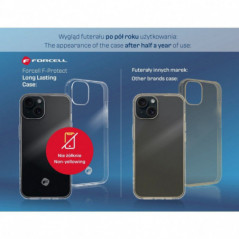 Kryt Forcell F-Protect Long Lasting na Apple iPhone 15 Plus Průhledný 