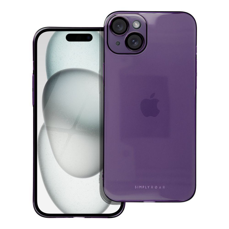 Kryt Roar Pure Simple Fit  na Apple iPhone 15 Plus Fialový (Purple) 